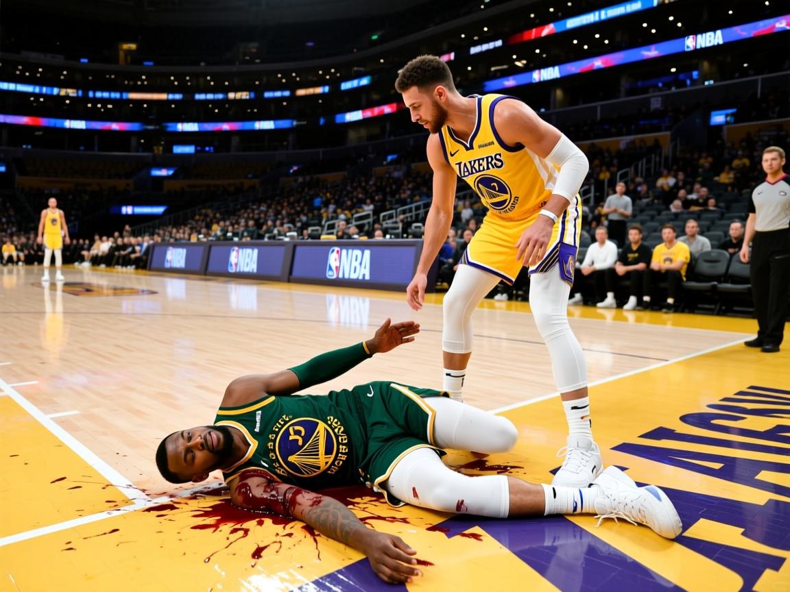 格林受伤离场,勇士惨败湖人 第3张