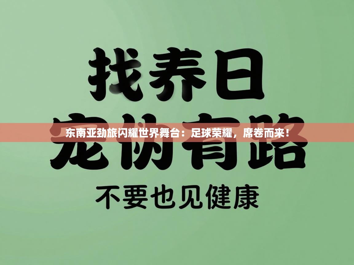 东南亚劲旅闪耀世界舞台：足球荣耀，席卷而来！  第2张